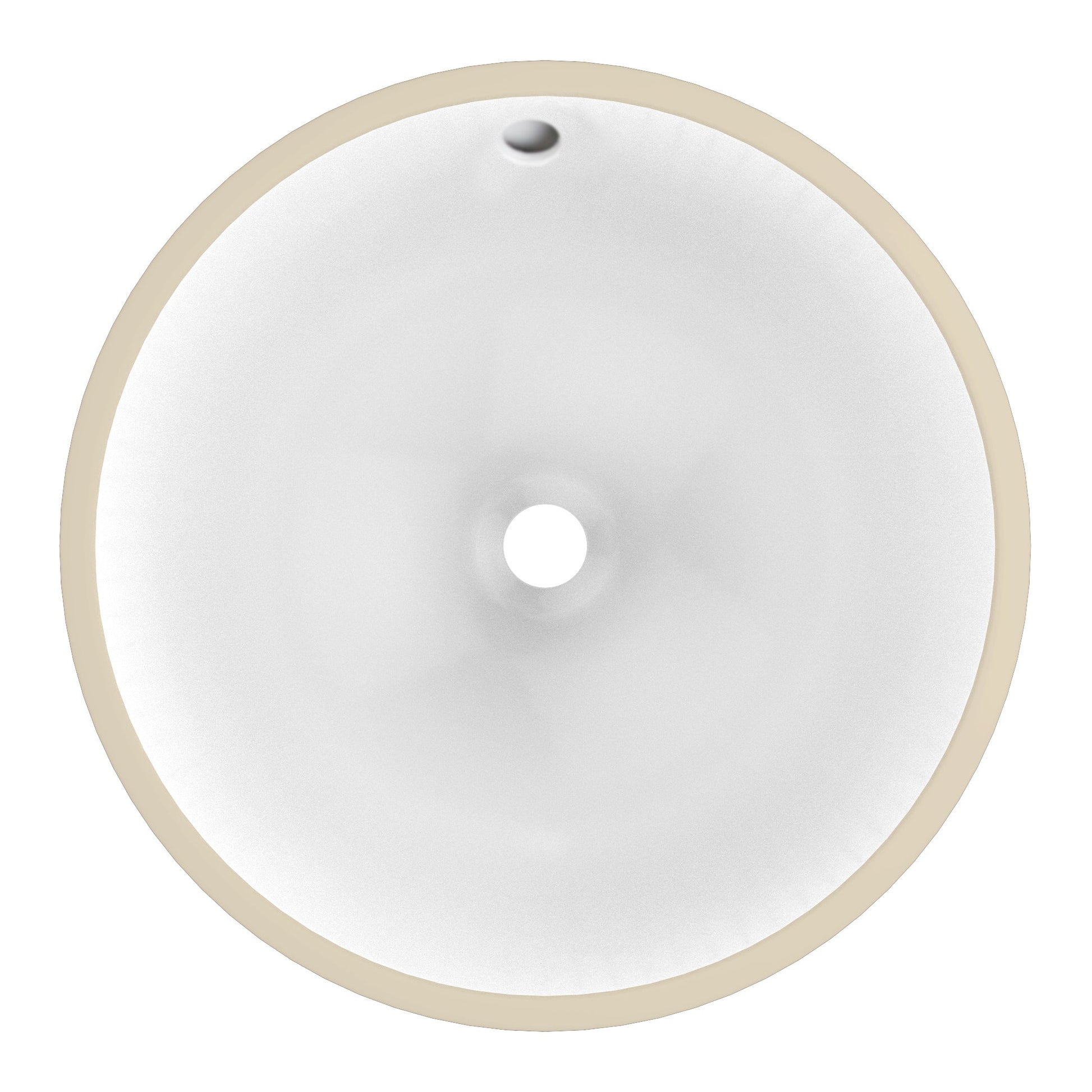 American Imaginations AI-26750 15" White Round Undermount Transitional Bathroom Undermount Sink Set