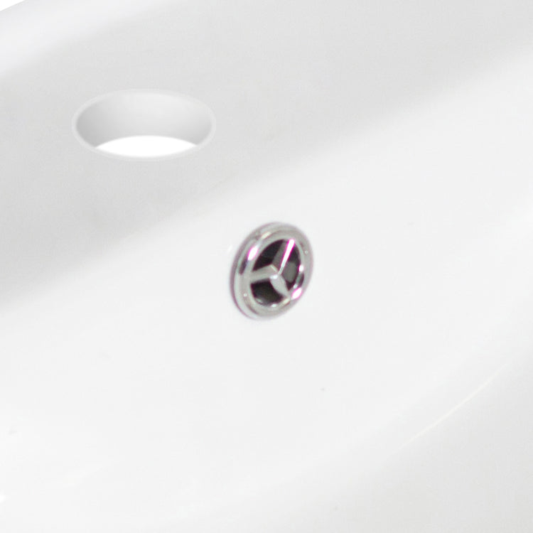 American Imaginations AI-26785 18" White Rectangular Undermount Transitional Bathroom Undermount Sink Set