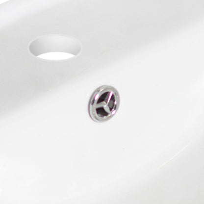 American Imaginations AI-26785 18" White Rectangular Undermount Transitional Bathroom Undermount Sink Set