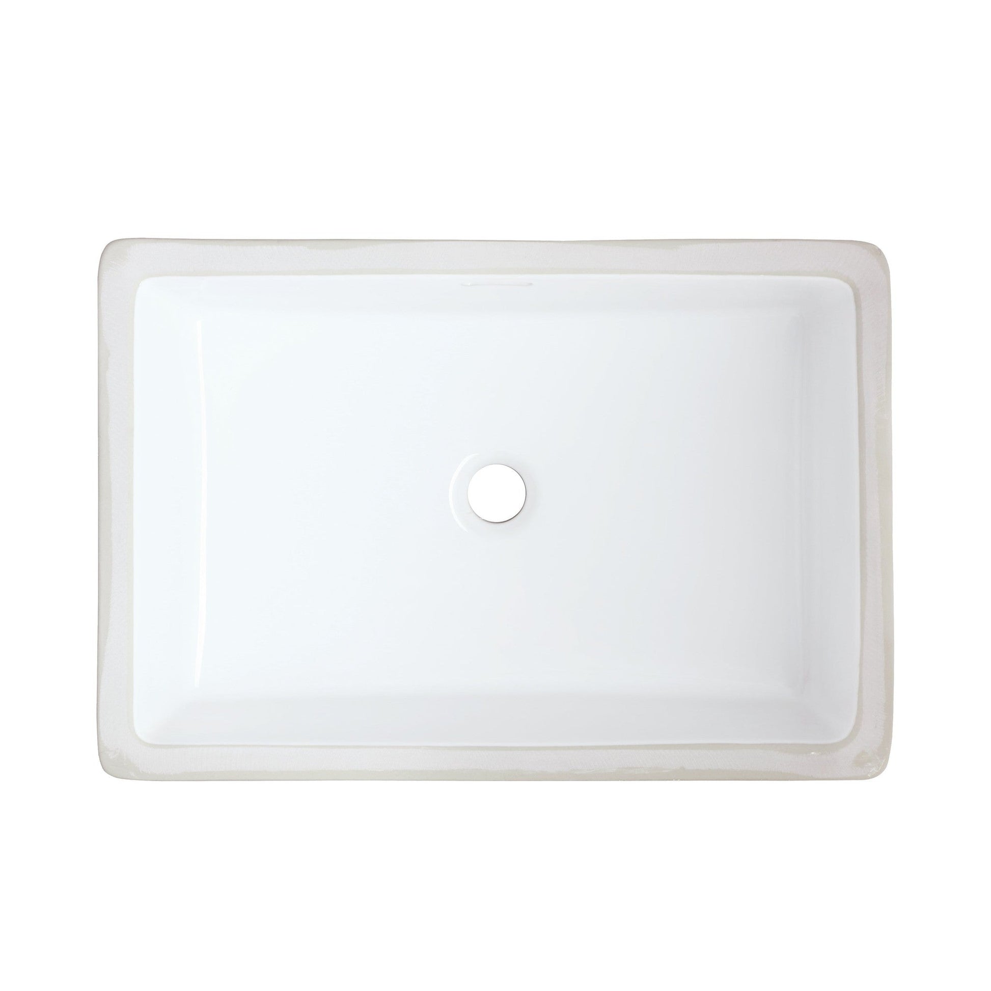 American Imaginations AI-27737 22" White Rectangle Ceramic Transitional Bathroom Undermount Sink