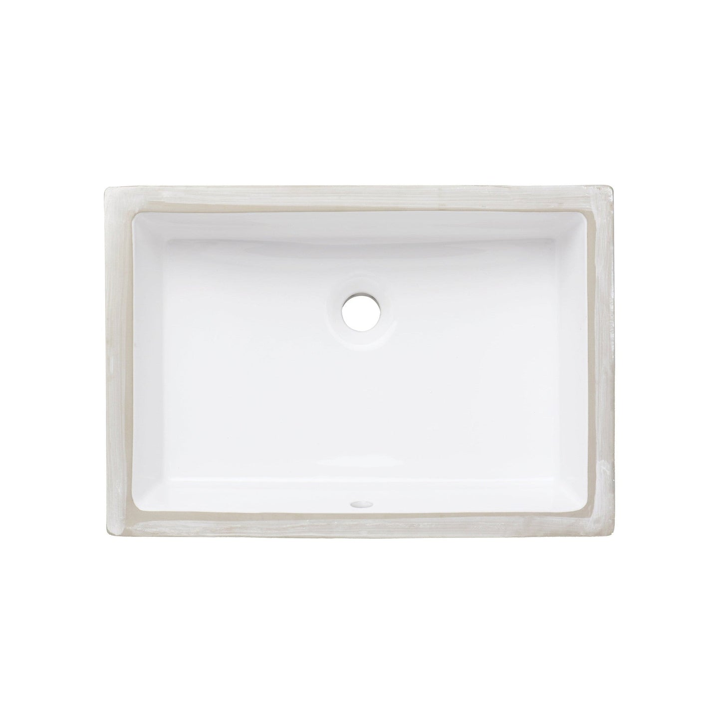 American Imaginations AI-27780 21" White Rectangle Ceramic Transitional Bathroom Undermount Sink
