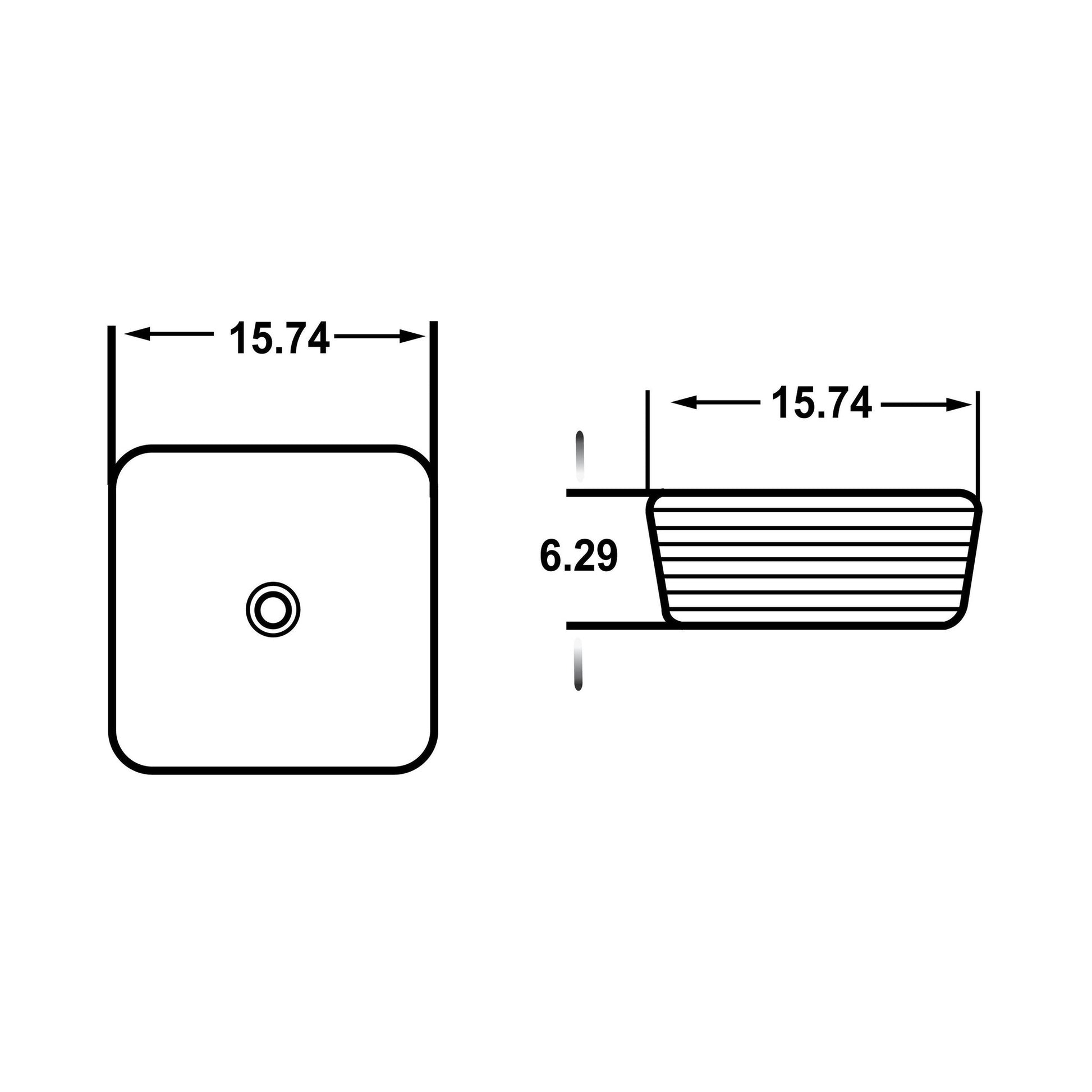 American Imaginations AI-27819 16" Unique Enamel Glaze White Ceramic Transitional