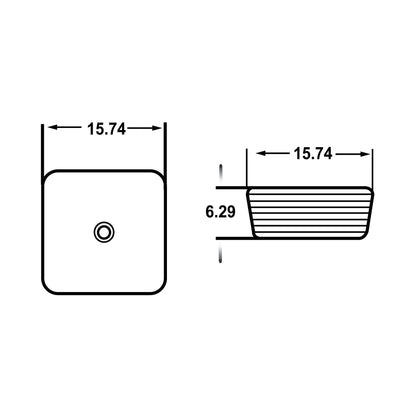 American Imaginations AI-27819 16" Unique Enamel Glaze White Ceramic Transitional