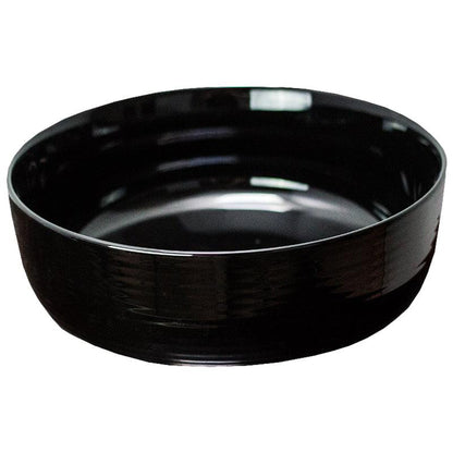 American Imaginations AI-27838 14" Round Enamel Glaze Black Ceramic Transitional