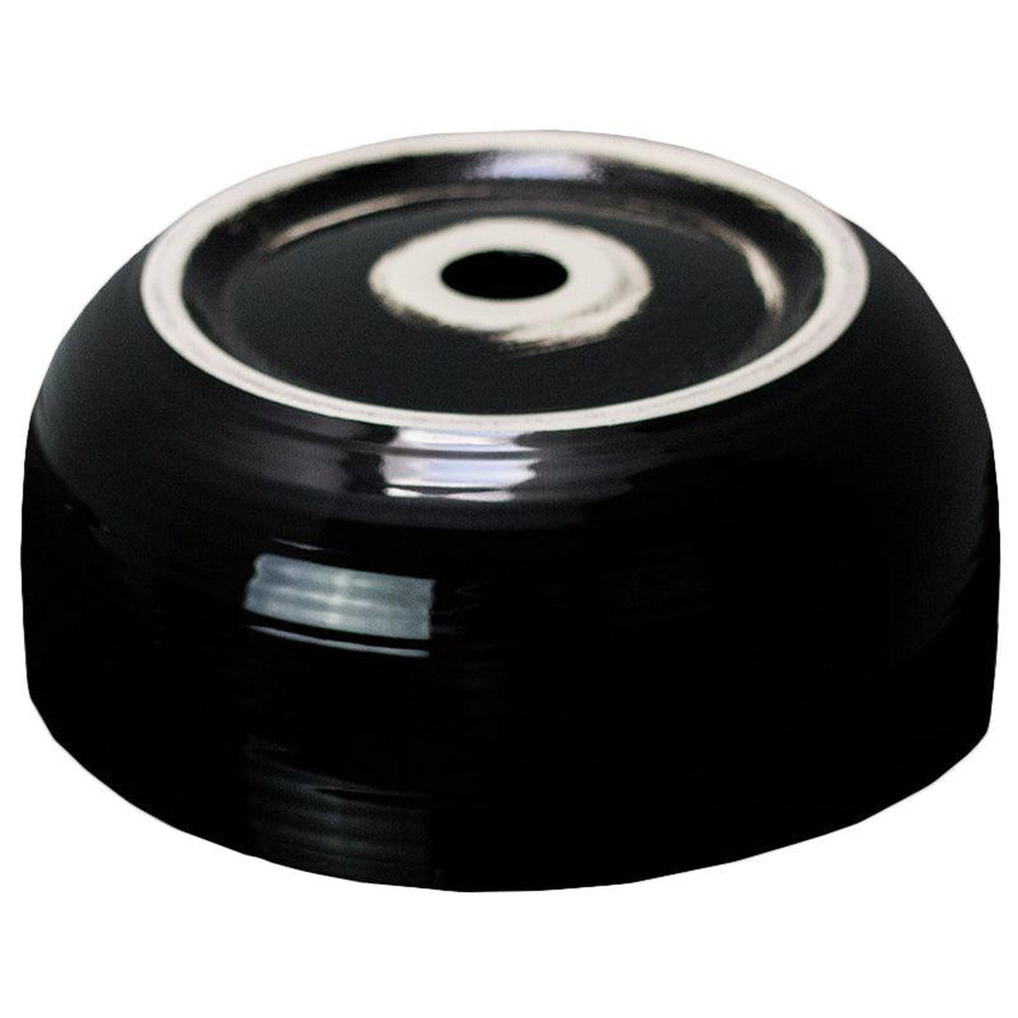 American Imaginations AI-27838 14" Round Enamel Glaze Black Ceramic Transitional