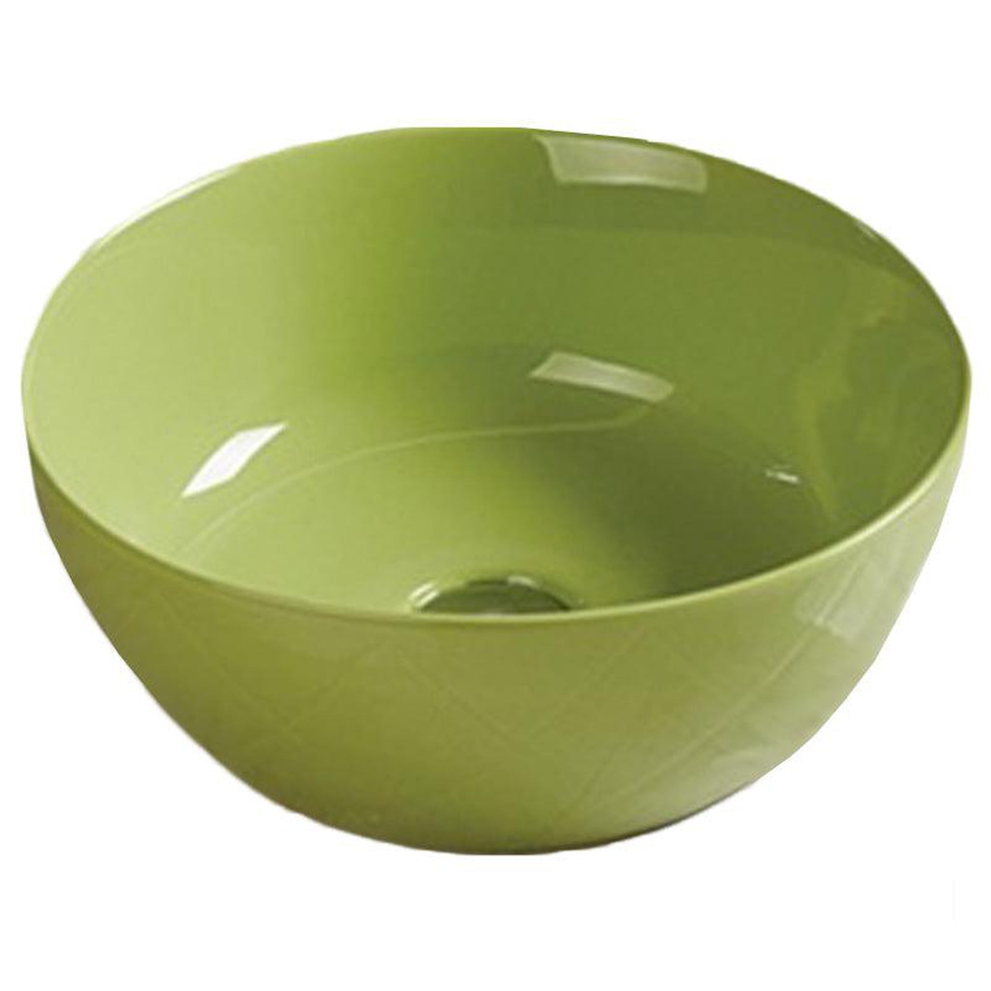 American Imaginations AI-27865 14" Enamel Glaze Olive Ceramic Transitional