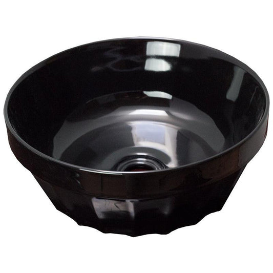 American Imaginations AI-27872 14" Round Enamel Glaze Black Ceramic Transitional