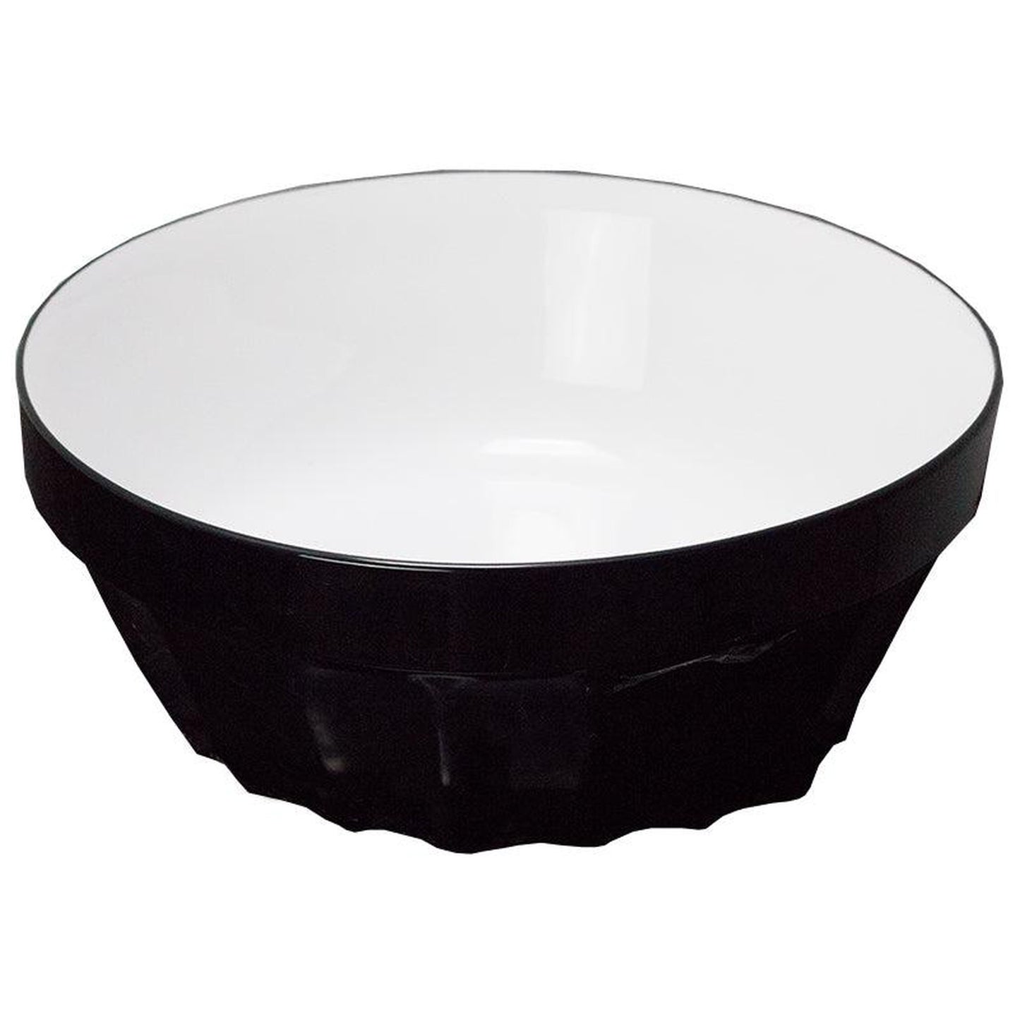 American Imaginations AI-27873 14" Round Enamel Glaze Black-White Ceramic Transitional