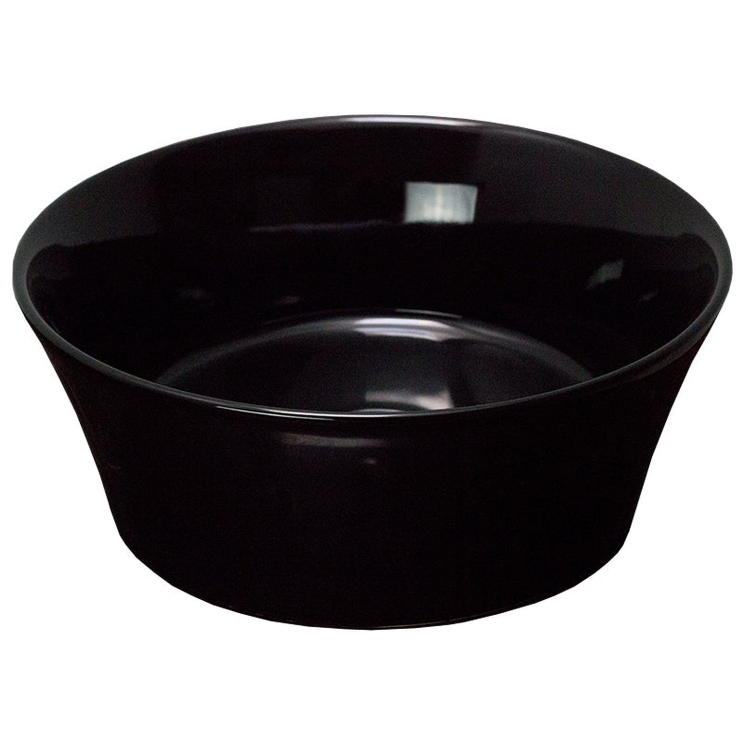 American Imaginations AI-27896 Round Black Ceramic Bathroom Vessel Sink with Enamel Glaze Finish