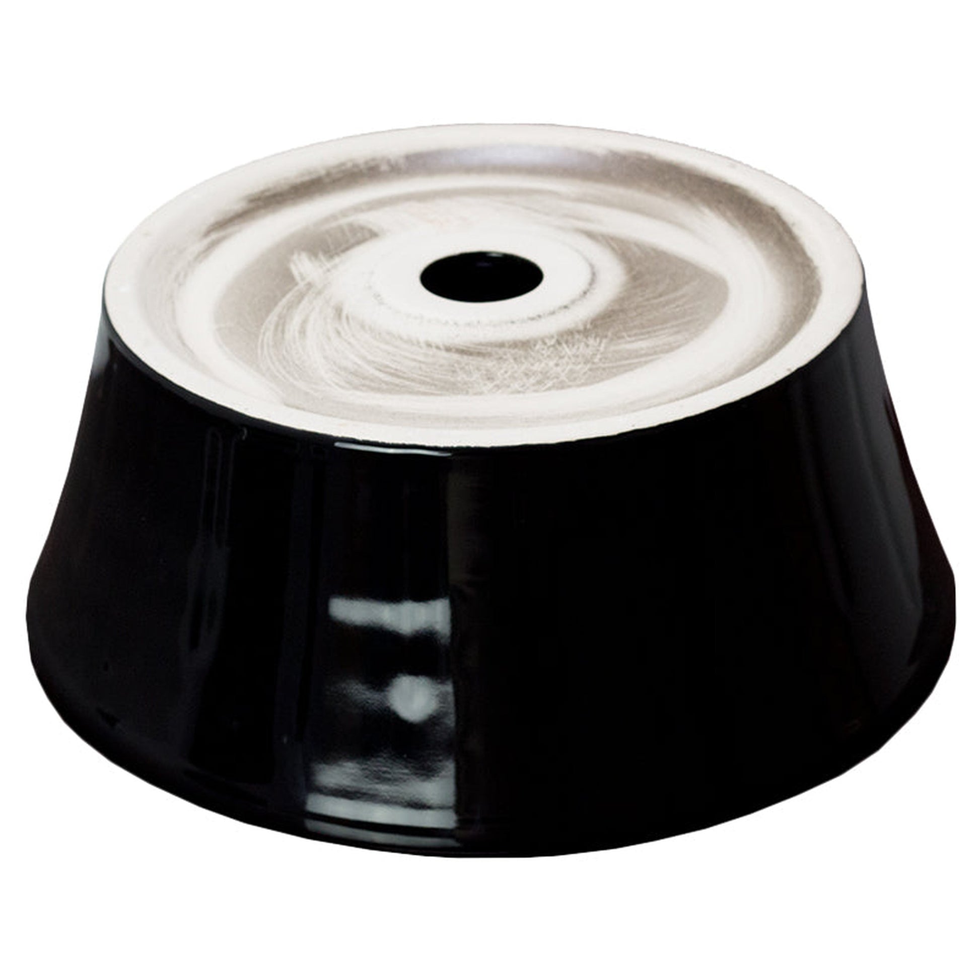 American Imaginations AI-27896 Round Black Ceramic Bathroom Vessel Sink with Enamel Glaze Finish