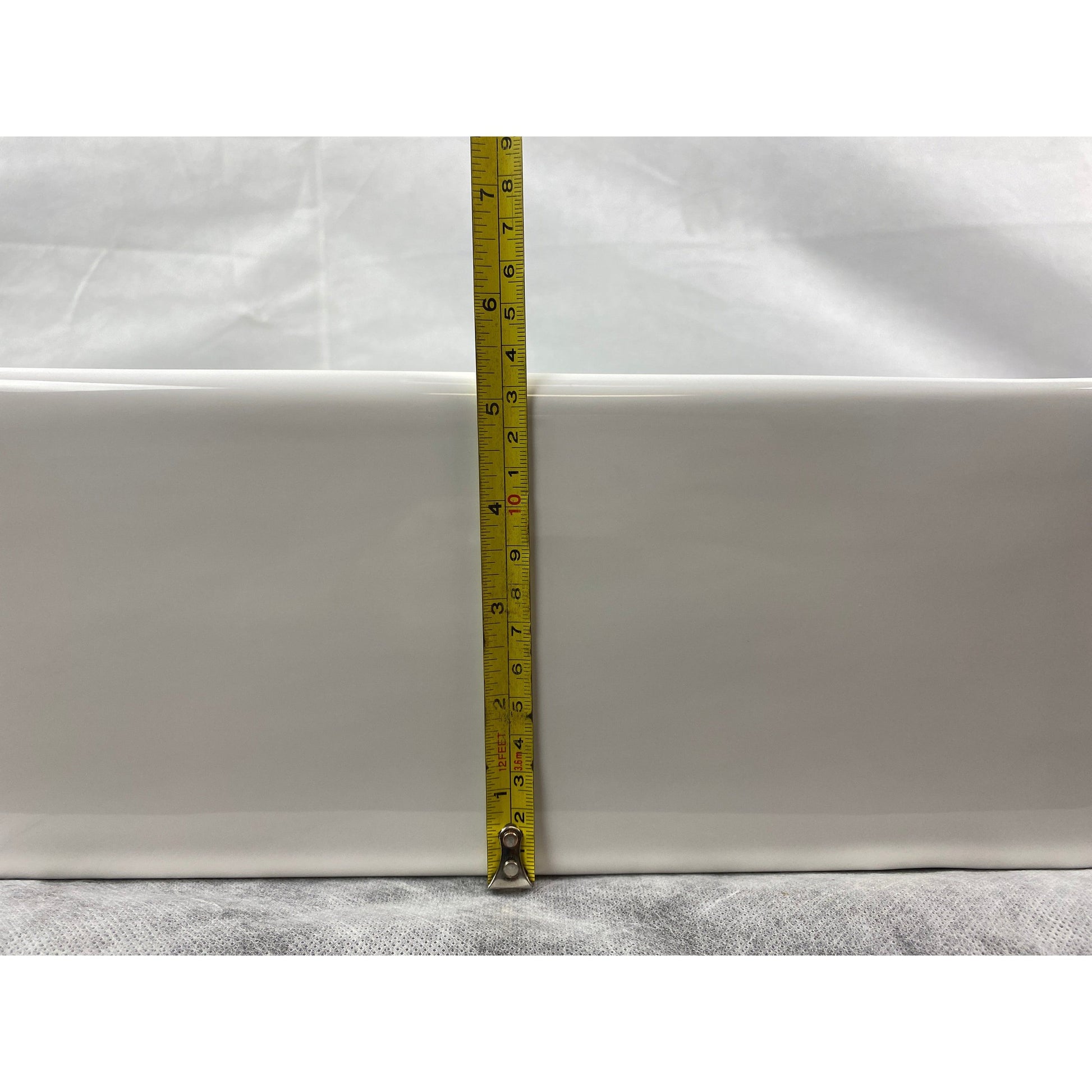 American Imaginations AI-28196 15" Square Enamel Glaze White Ceramic Modern