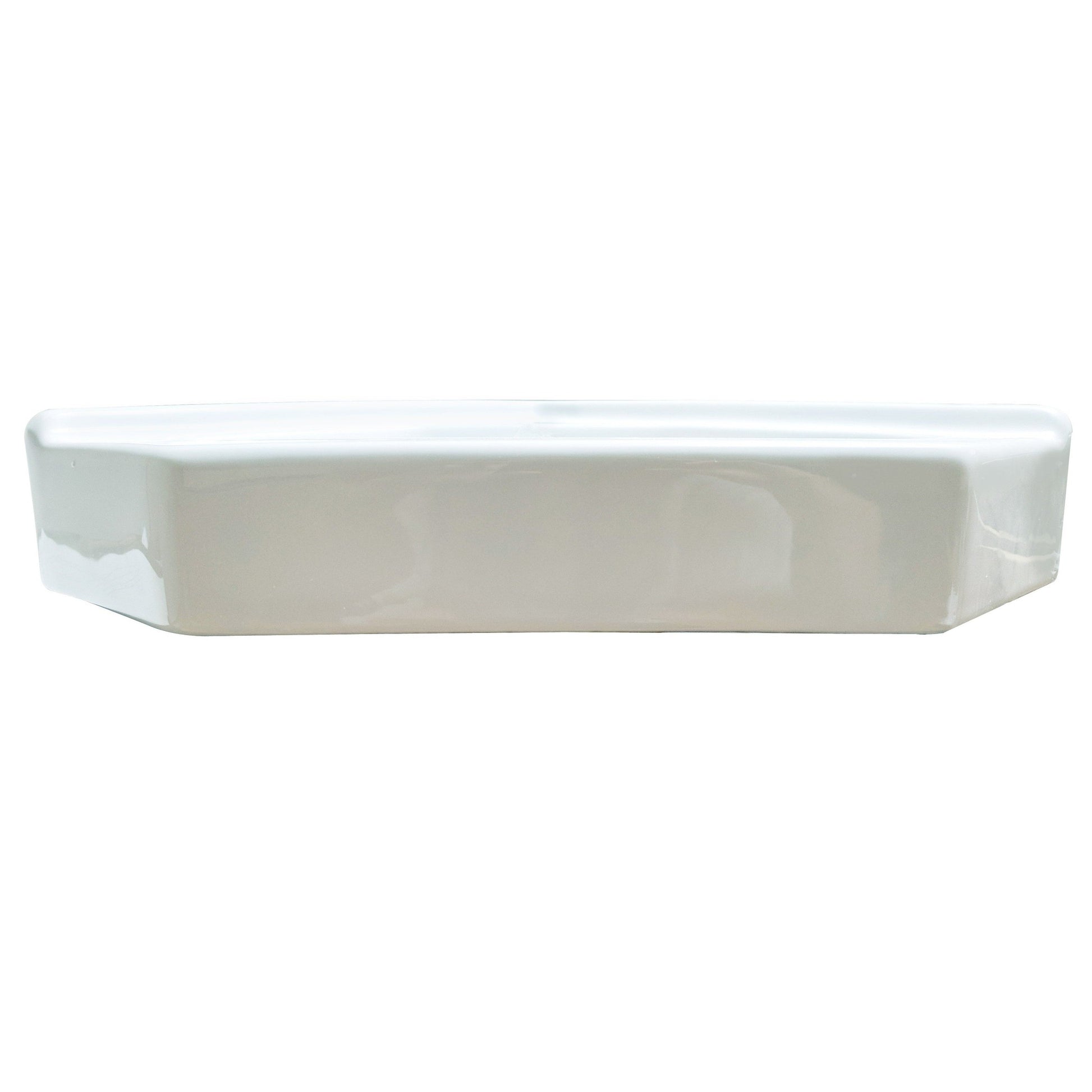 American Imaginations AI-28229 22" V-Shape Enamel Glaze White Ceramic Transitional