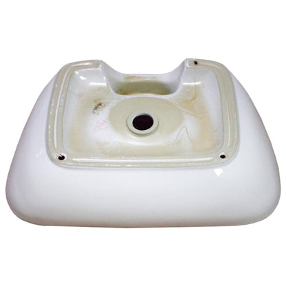 American Imaginations AI-28669 24" Rectangle Enamel Glaze White Ceramic Transitional