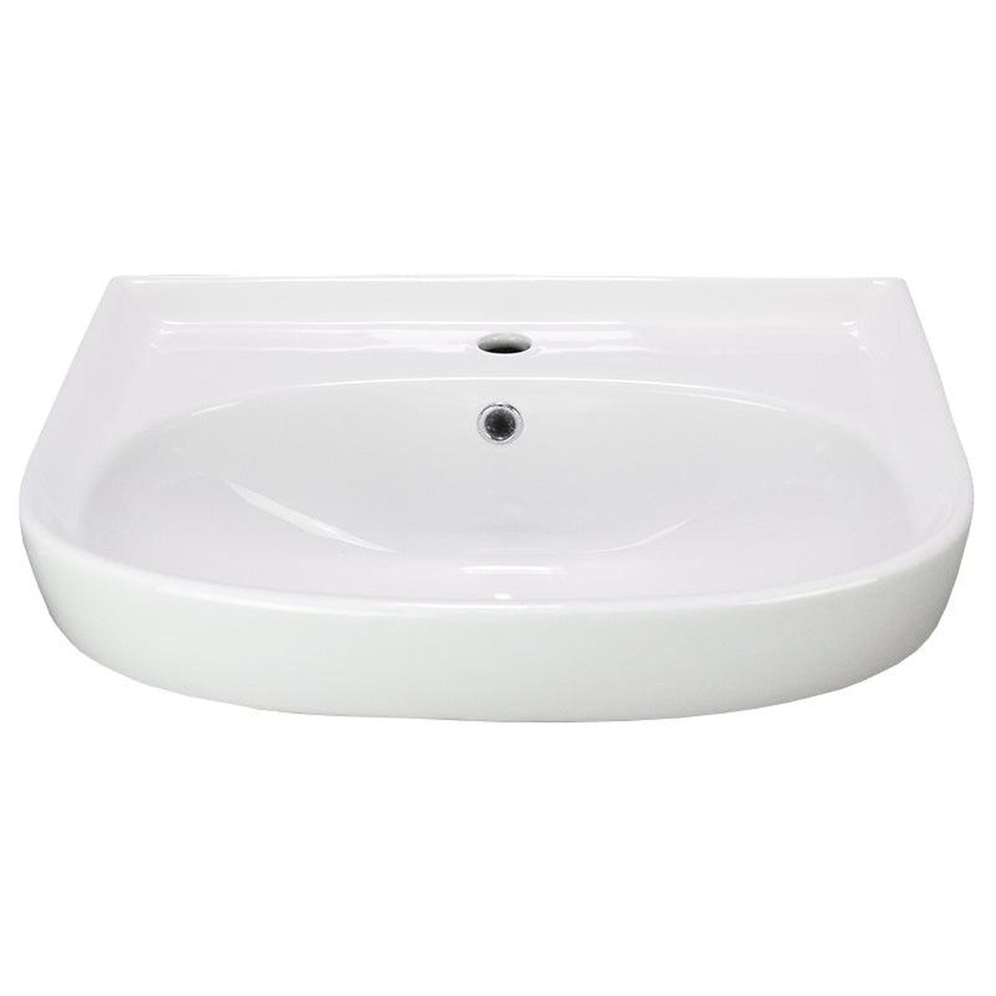American Imaginations AI-28673 22" Rectangle Enamel Glaze White Ceramic Transitional