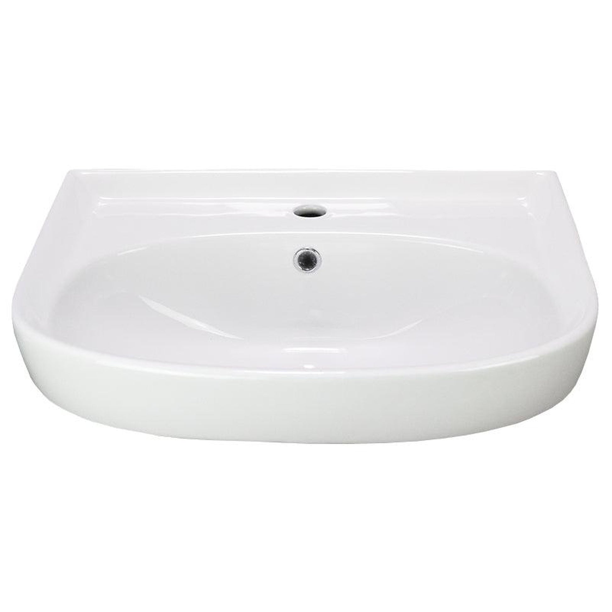 American Imaginations AI-28673 22" Rectangle Enamel Glaze White Ceramic Transitional