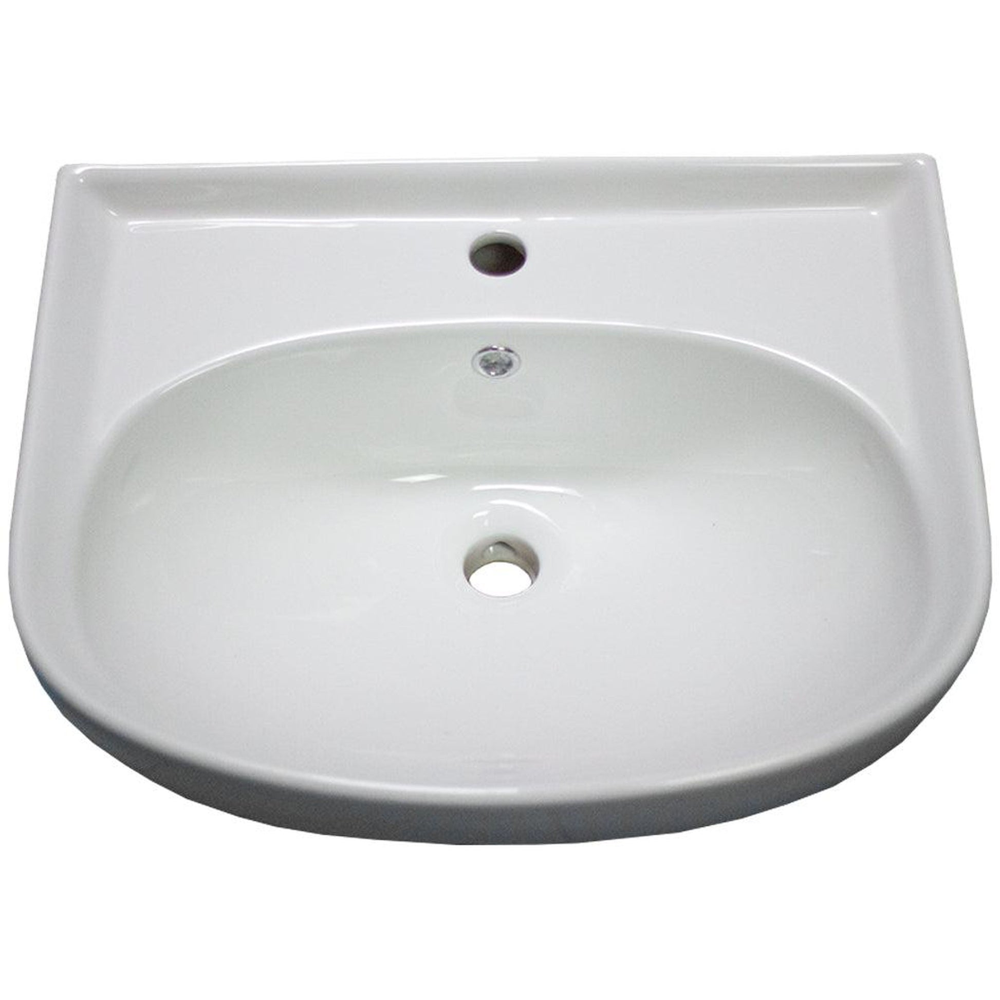 American Imaginations AI-28673 22" Rectangle Enamel Glaze White Ceramic Transitional