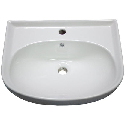 American Imaginations AI-28673 22" Rectangle Enamel Glaze White Ceramic Transitional