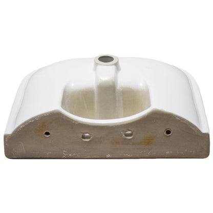 American Imaginations AI-28673 22" Rectangle Enamel Glaze White Ceramic Transitional