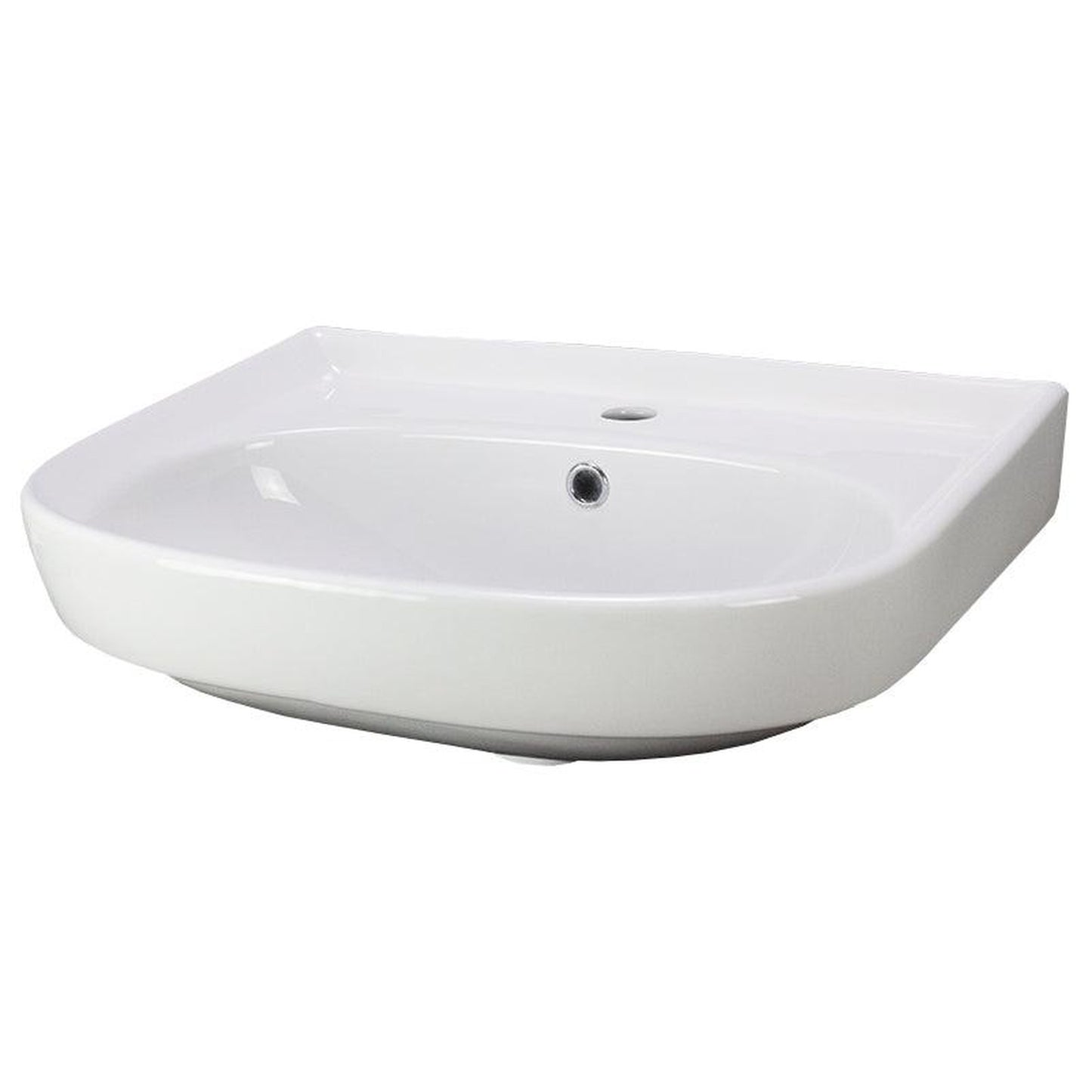 American Imaginations AI-28673 22" Rectangle Enamel Glaze White Ceramic Transitional