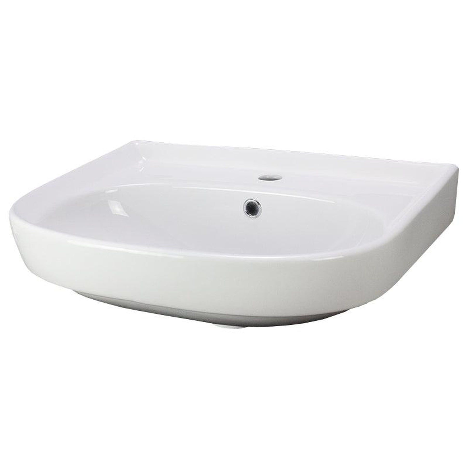 American Imaginations AI-28673 22" Rectangle Enamel Glaze White Ceramic Transitional
