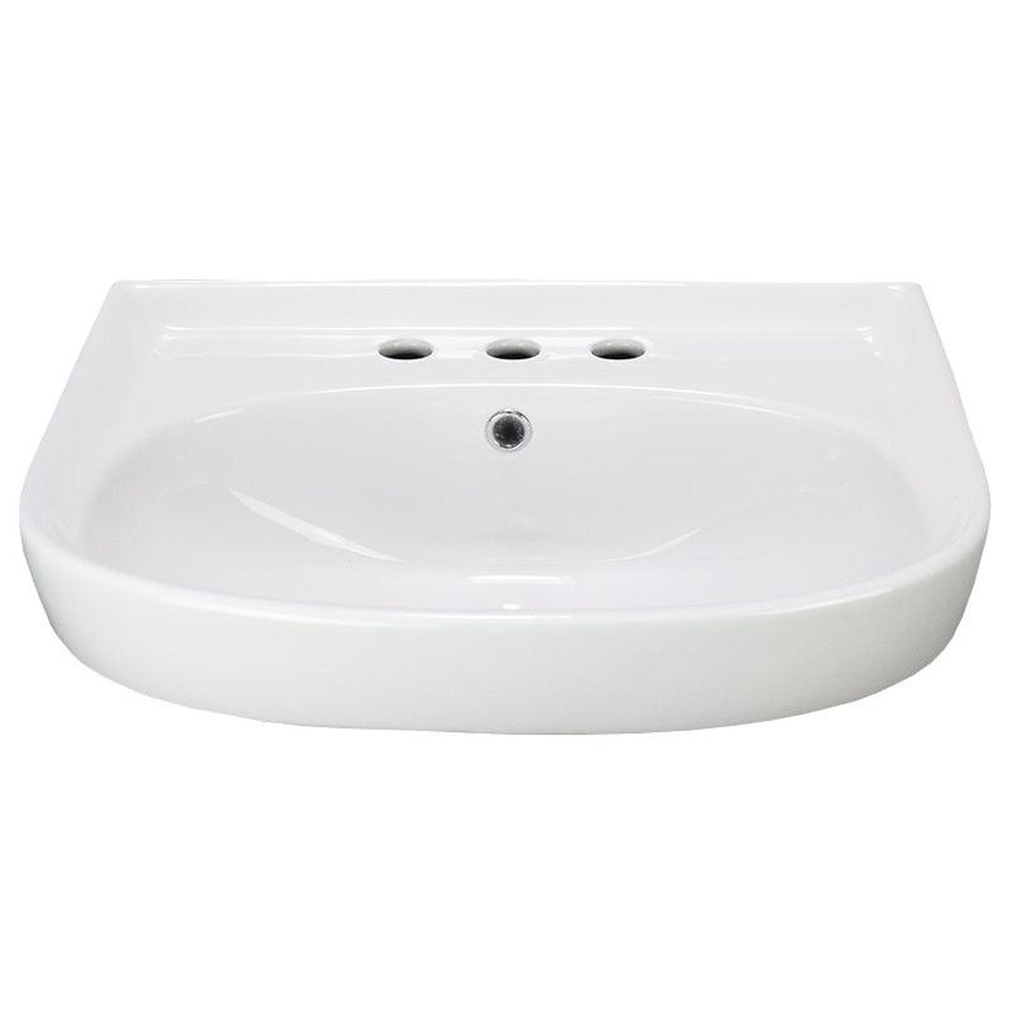 American Imaginations AI-28685 22" Rectangle Enamel Glaze White Ceramic Transitional