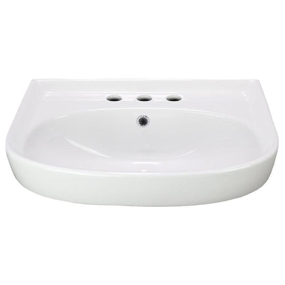 American Imaginations AI-28685 22" Rectangle Enamel Glaze White Ceramic Transitional