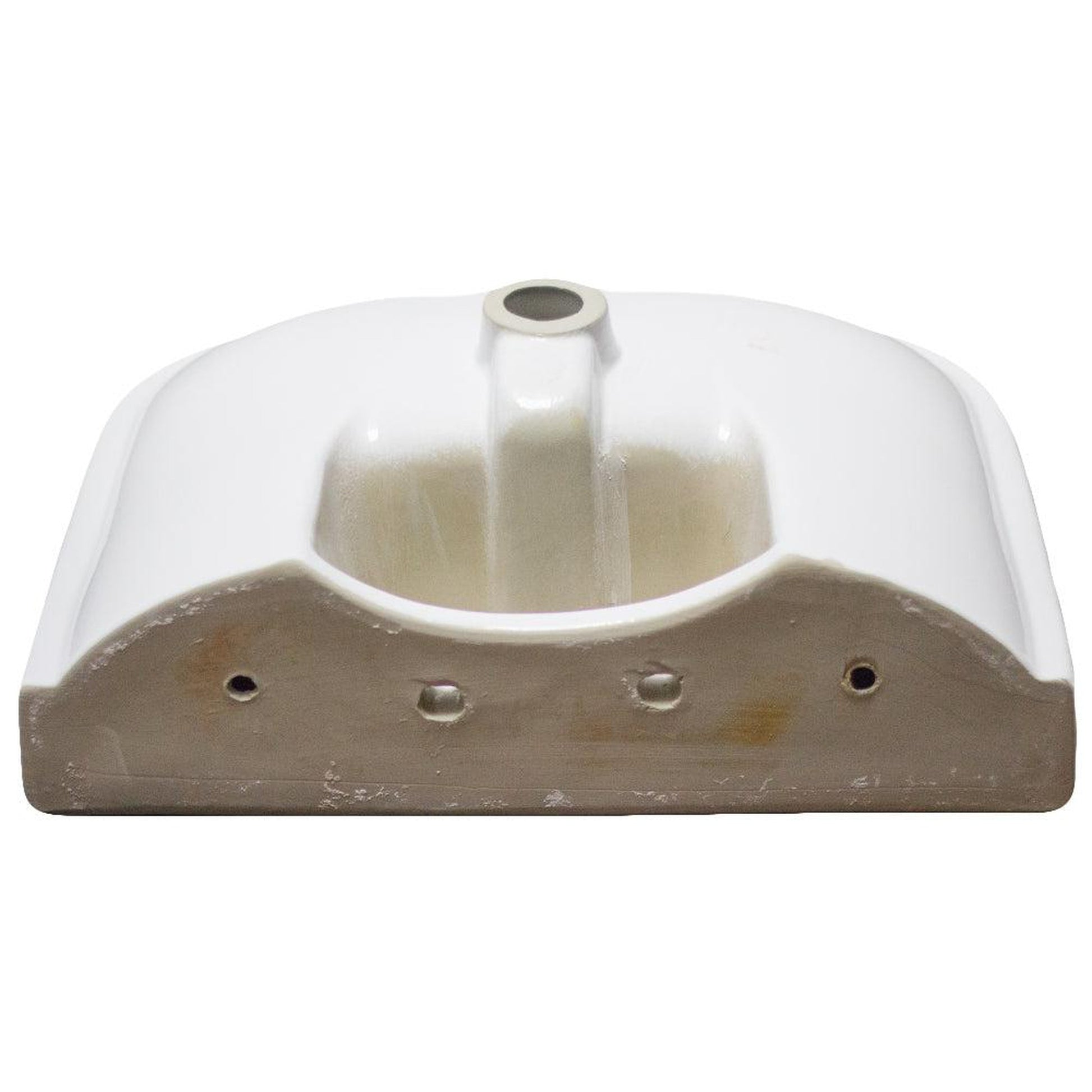 American Imaginations AI-28685 22" Rectangle Enamel Glaze White Ceramic Transitional