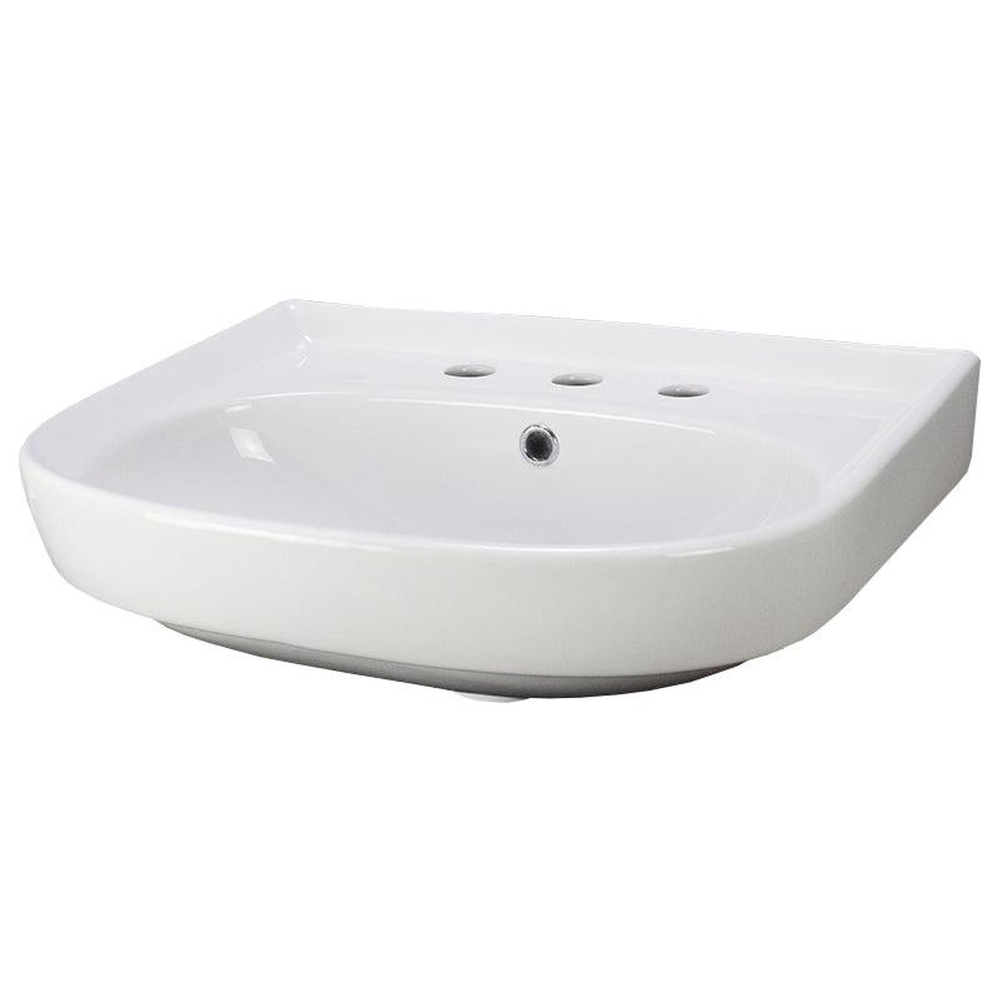 American Imaginations AI-28685 22" Rectangle Enamel Glaze White Ceramic Transitional