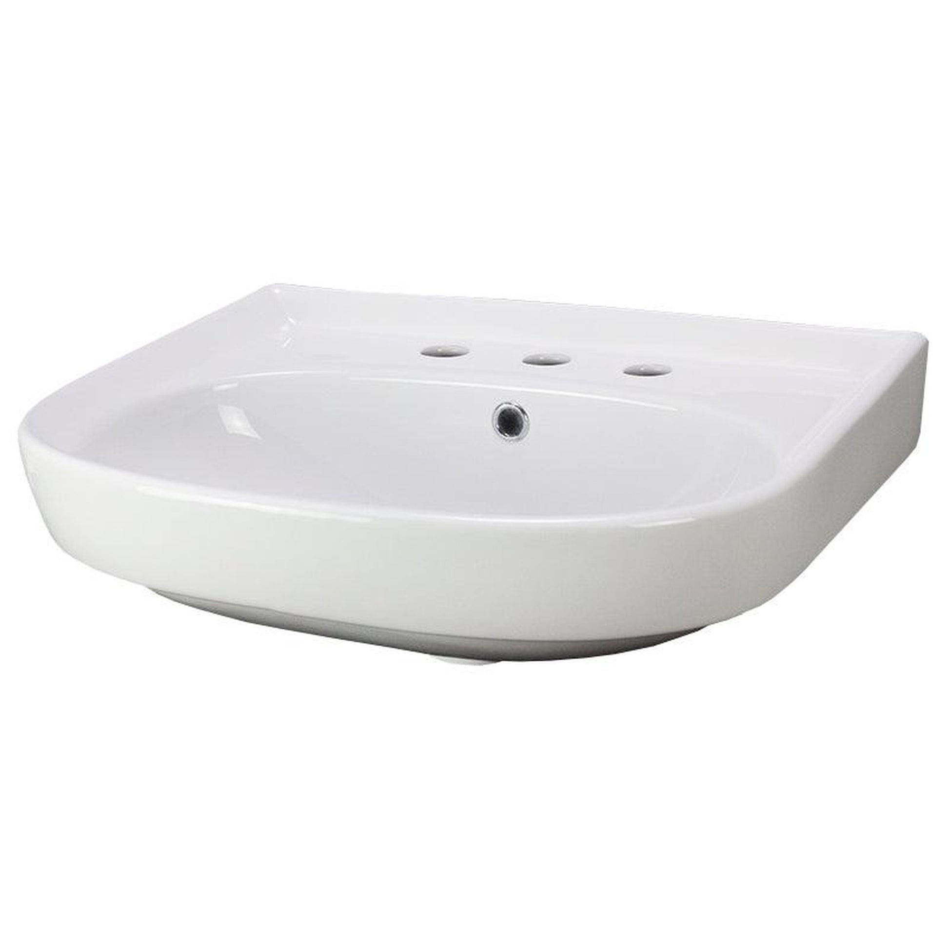 American Imaginations AI-28685 22" Rectangle Enamel Glaze White Ceramic Transitional