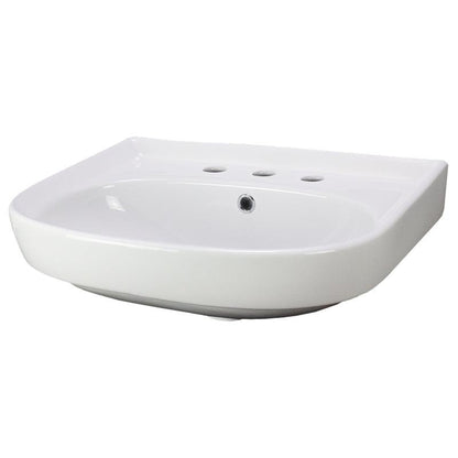 American Imaginations AI-28685 22" Rectangle Enamel Glaze White Ceramic Transitional