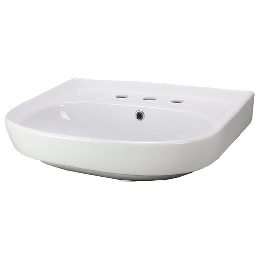 American Imaginations AI-28685 22" Rectangle Enamel Glaze White Ceramic Transitional