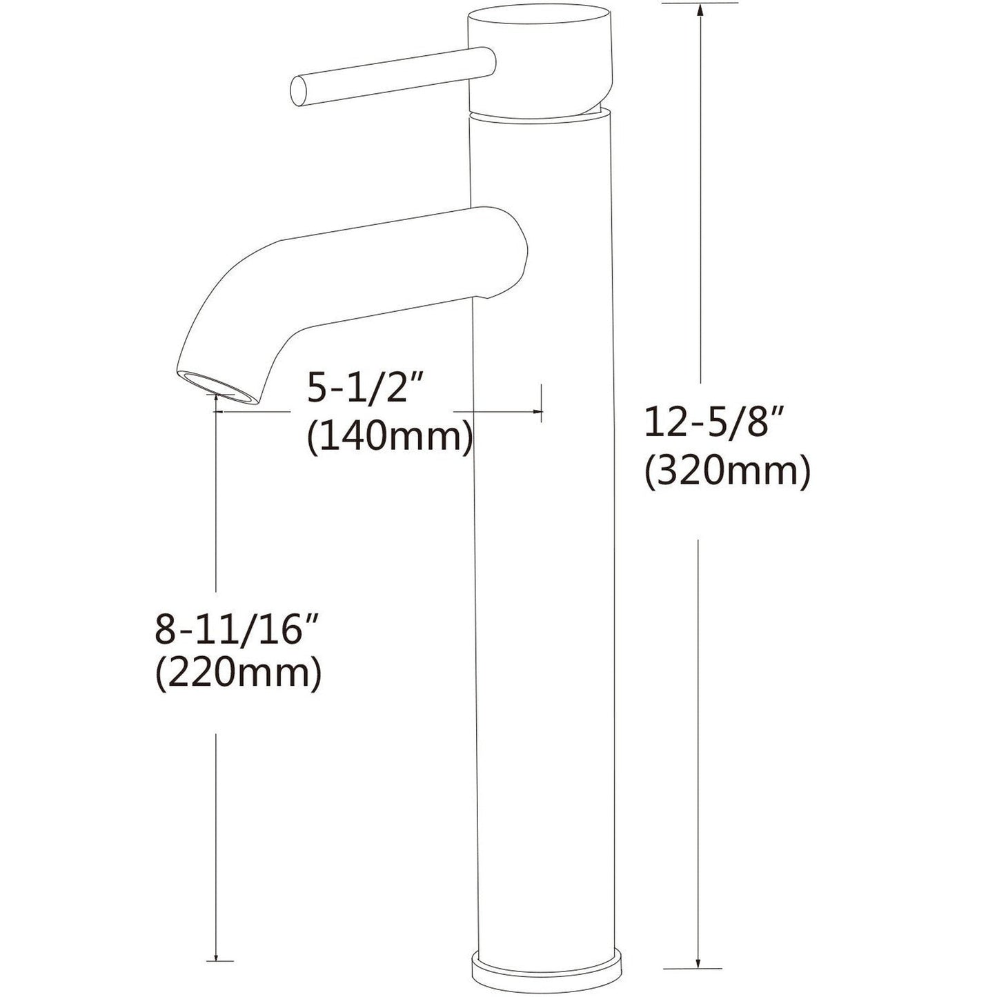 American Imaginations AI-28794 3" Black Unique Lead Free Brass Traditional Bathroom Sink Faucet