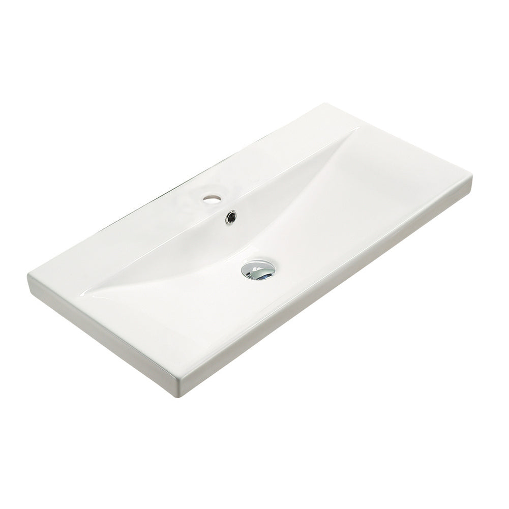 American Imaginations AI-29241 32" White Rectangular Wall Mount Transitional Ceramic Top