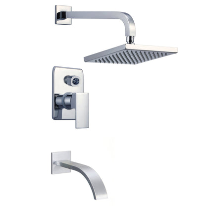 American Imaginations AI-29313 8" Chrome Stainless Steel Transitional Shower Kit