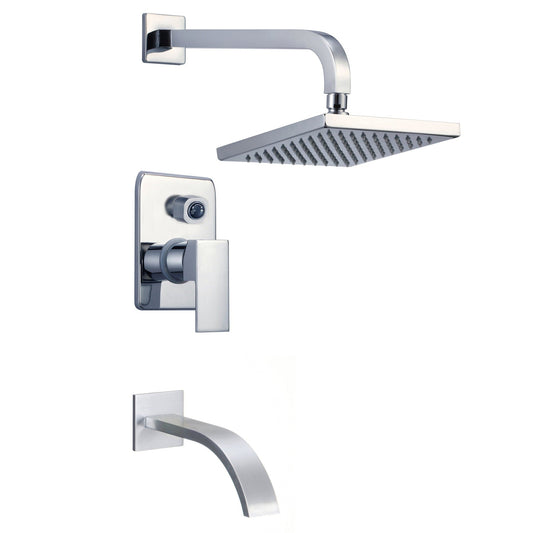 American Imaginations AI-29313 8" Chrome Stainless Steel Transitional Shower Kit