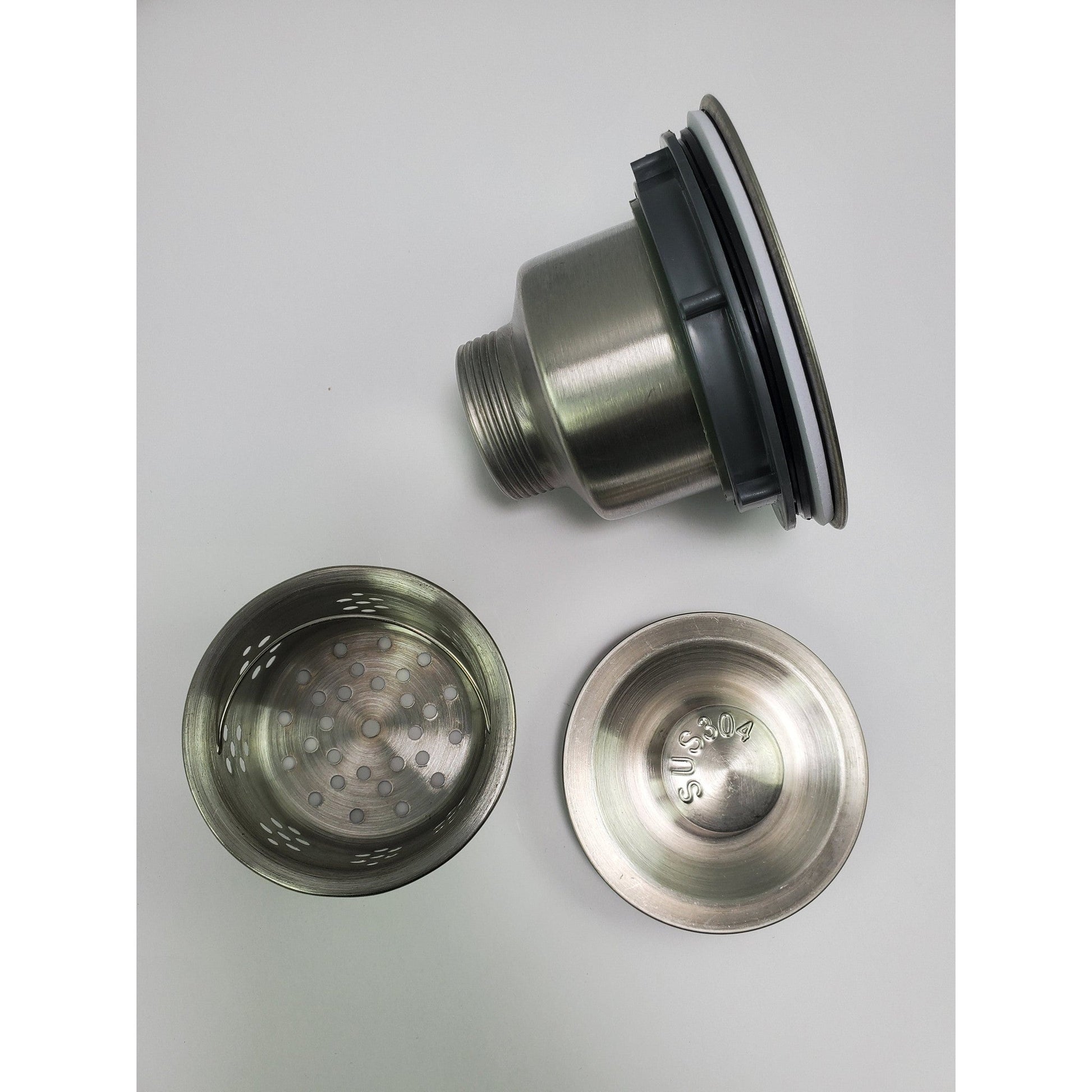 American Imaginations AI-29373 5" Brushed Nickel Round Stainless Steel Traditional Laundry Sink Strainer