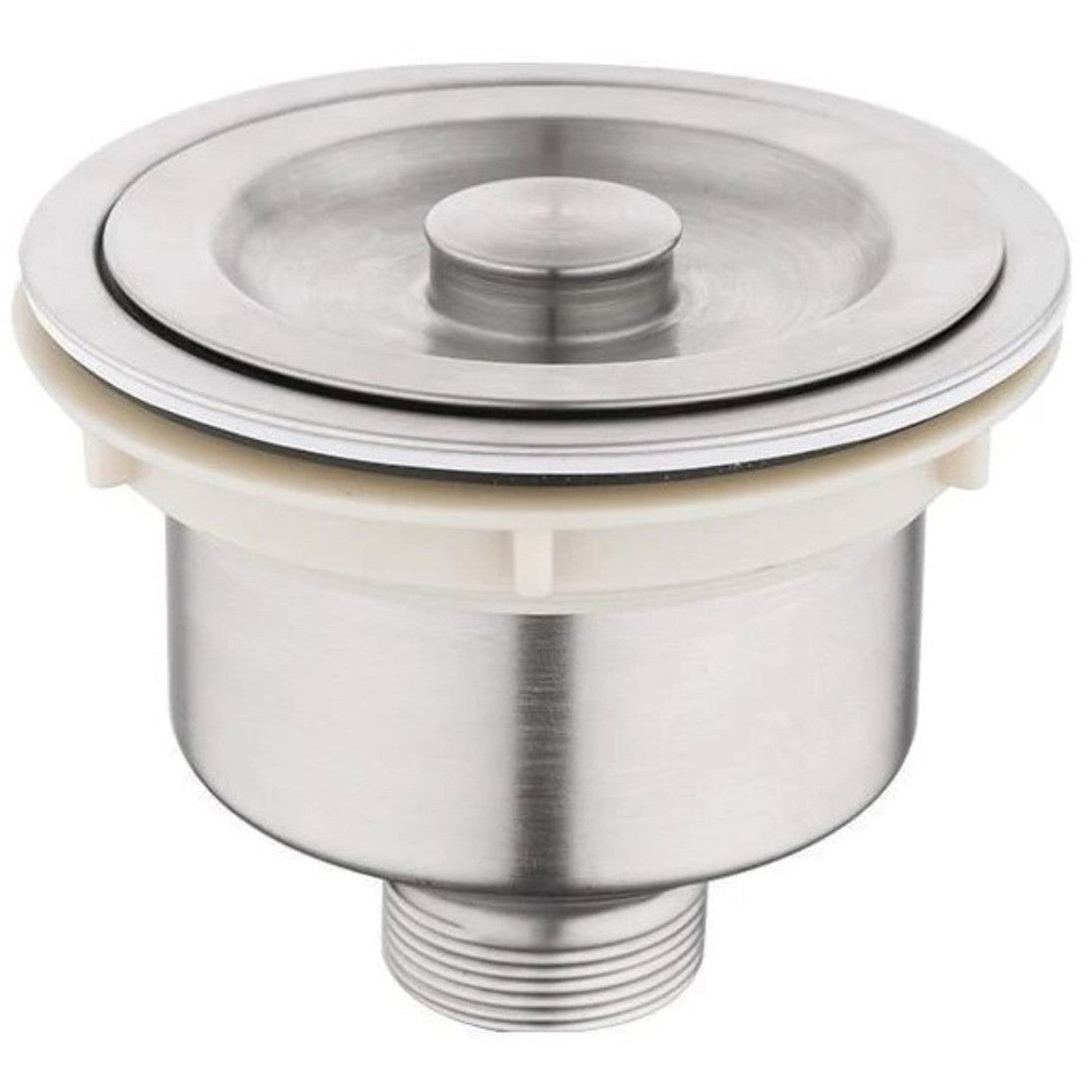 American Imaginations AI-29373 5" Brushed Nickel Round Stainless Steel Traditional Laundry Sink Strainer