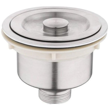 American Imaginations AI-29373 5" Brushed Nickel Round Stainless Steel Traditional Laundry Sink Strainer