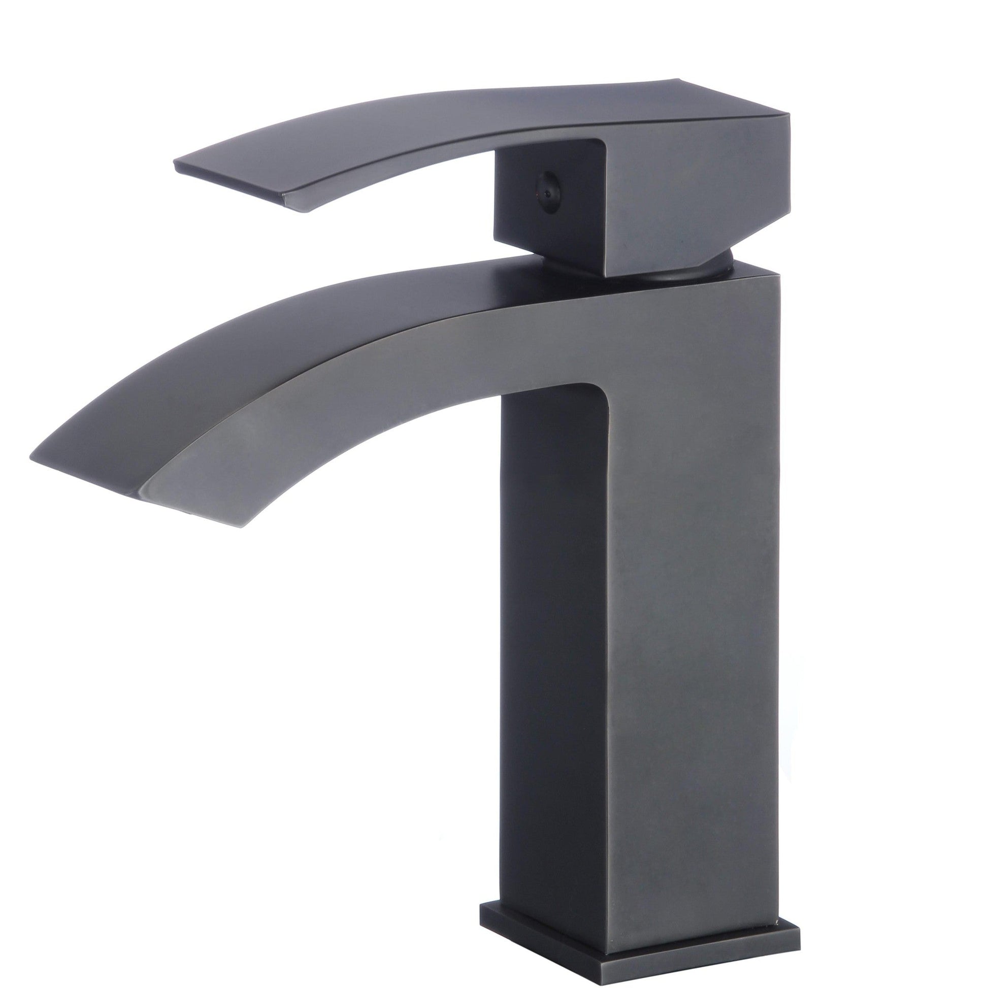 American Imaginations AI-29503 3" Black Unique Lead Free Brass Transitional Bathroom Sink Faucet Set