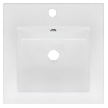 American Imaginations AI-29804 17" White Square Drop In Transitional Ceramic Top Set