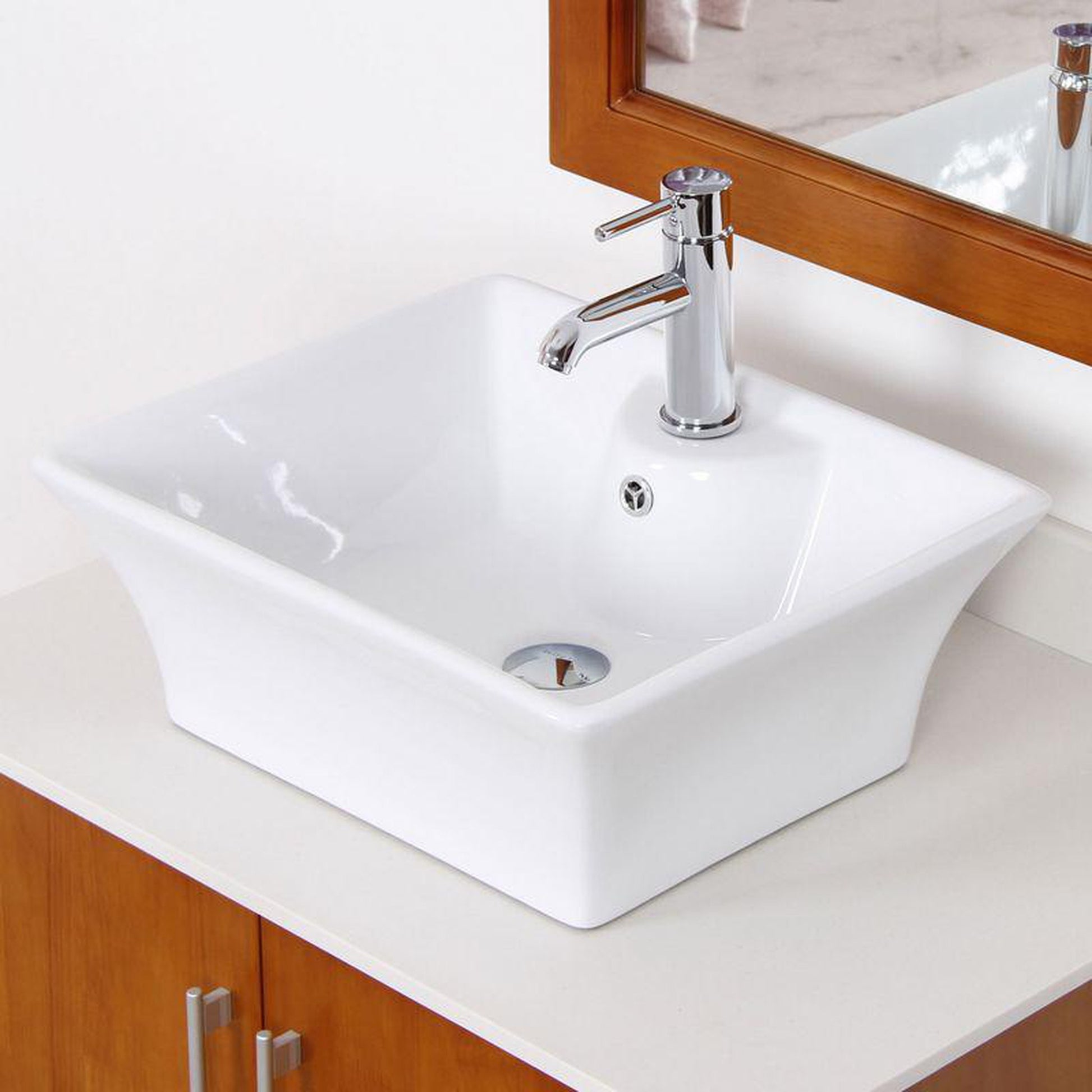 American Imaginations AI-30082 20" Rectangle Enamel Glaze White Ceramic Traditional