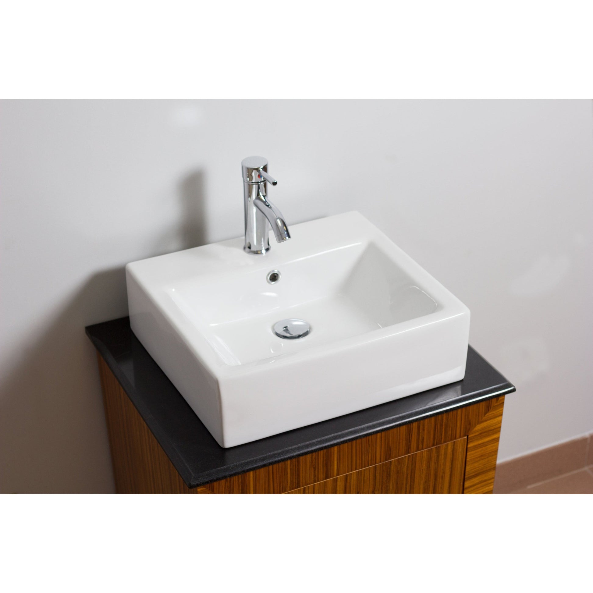 American Imaginations AI-30093 21" Rectangle Enamel Glaze White Ceramic Transitional