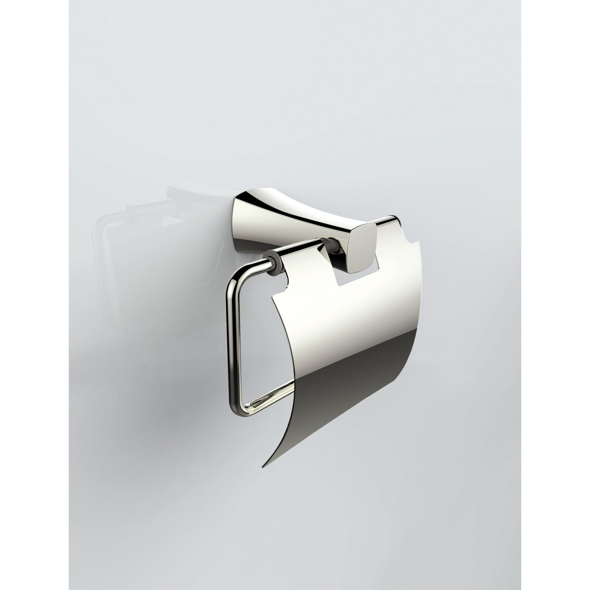 American Imaginations AI-3049 6" Chrome Rectangular Wall Mount Modern Toilet Paper Roll Holder