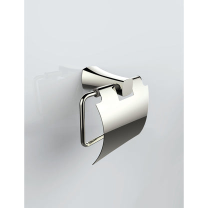 American Imaginations AI-3049 6" Chrome Rectangular Wall Mount Modern Toilet Paper Roll Holder