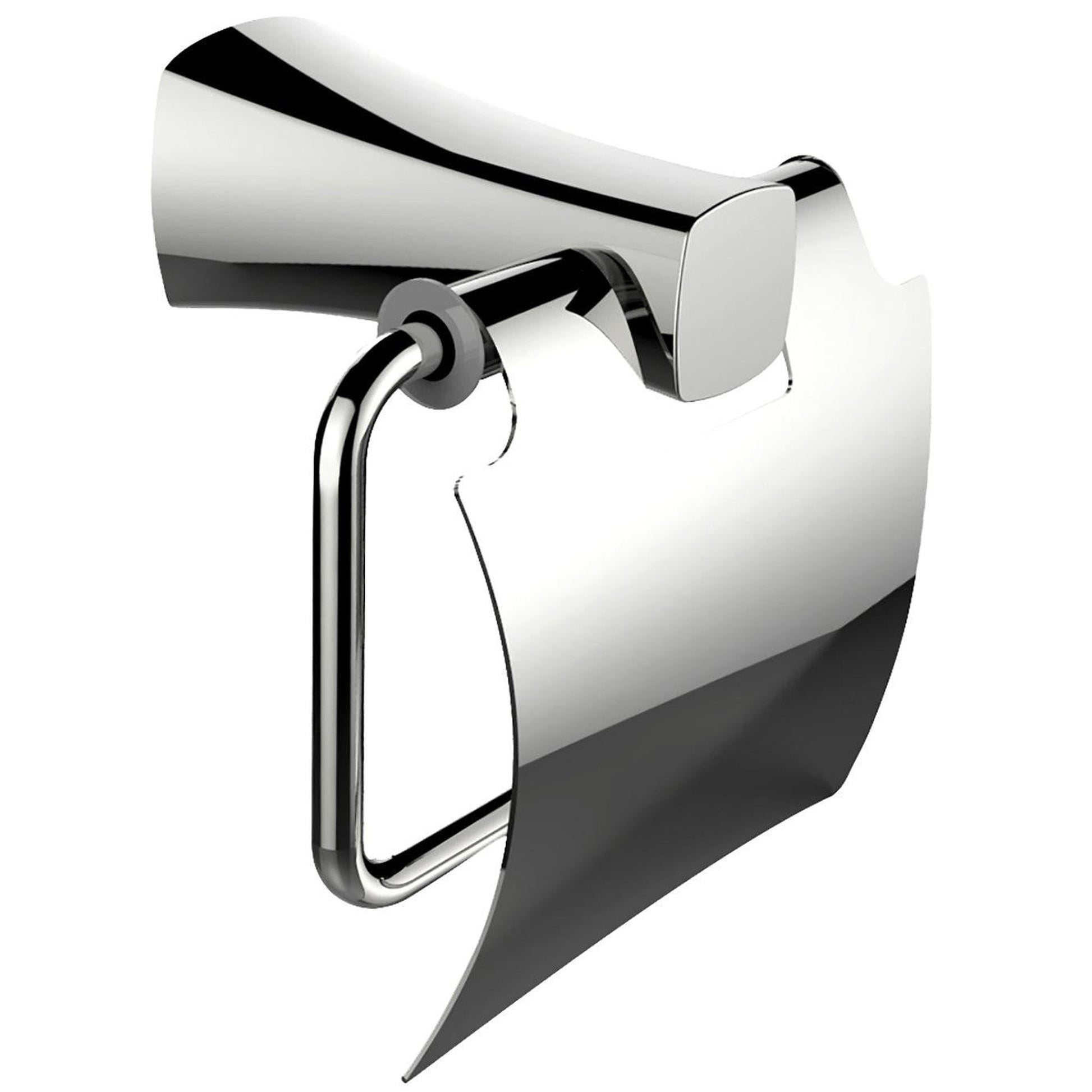 American Imaginations AI-3049 6" Chrome Rectangular Wall Mount Modern Toilet Paper Roll Holder