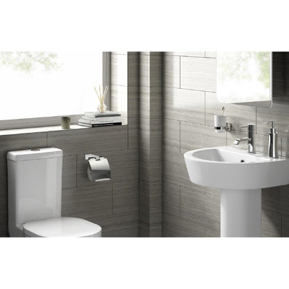 American Imaginations AI-3050 5" Chrome Rectangular Wall Mount Modern Toilet Paper Roll Holder