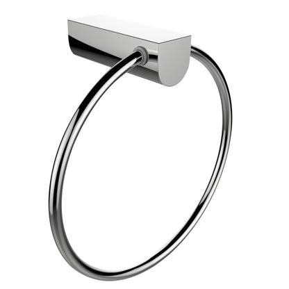 American Imaginations AI-3054 7" Chrome Round Wall Mount Modern Towel Ring