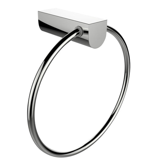 American Imaginations AI-3054 7" Chrome Round Wall Mount Modern Towel Ring