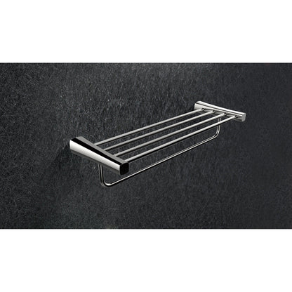 American Imaginations AI-3056 24" Chrome Rectangular Wall Mount Modern Towel Bar