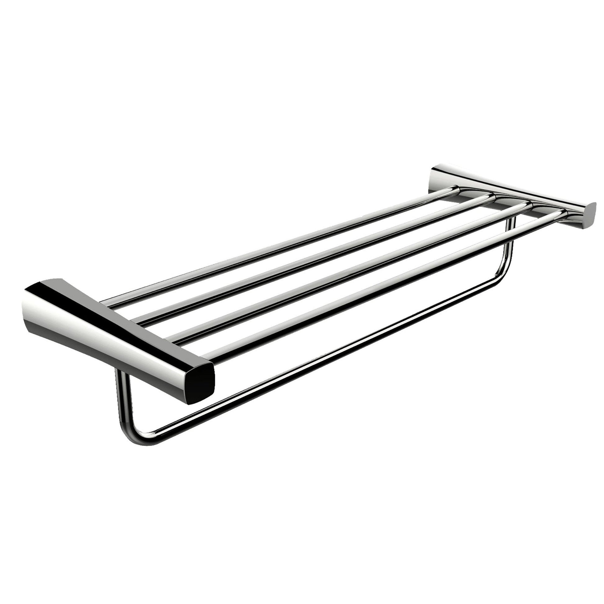 American Imaginations AI-3056 24" Chrome Rectangular Wall Mount Modern Towel Bar